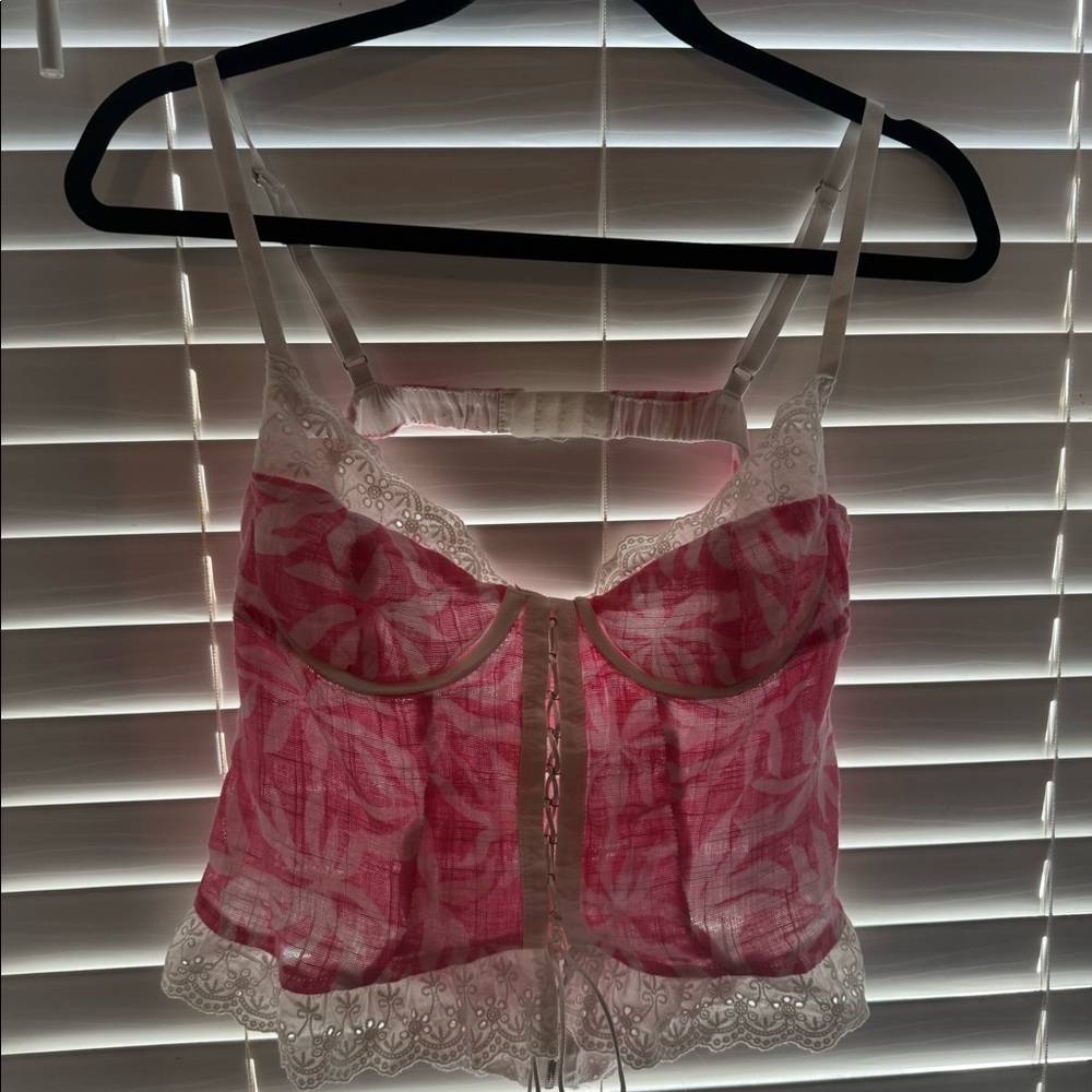 Pink floral tank